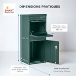 Boîte à colis Large Vert 2 portes Acier galvanisé SMART PARCEL BOX™