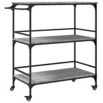vidaXL Chariot de cuisine sonoma gris 100 5x50x105cm bois d'ingénierie
