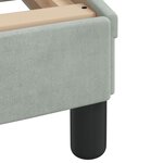 vidaXL Cadre de lit avec tête de lit Gris clair 90x190 cm Velours