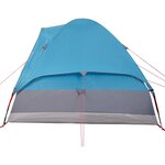 vidaXL Tente de camping à dôme 4 personnes bleu imperméable