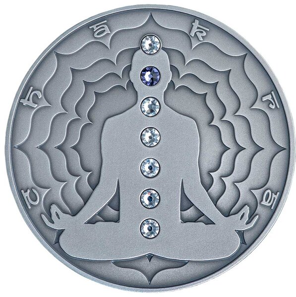 Monnaie AJNA Chakra 2 Oz Argent 2000 Francs Cameroon 2021