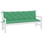 vidaXL Coussins de banc jardin lot de 2 vert 180x50x7 cm tissu Oxford