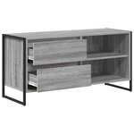 vidaXL Meuble TV Gris Sonoma 100 x 36 x 49 5 cm Bois d'ingénierie