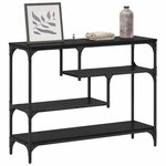 vidaXL Table console Chêne noir 100 x 30 x 75 cm Bois d'ingénierie