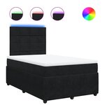 vidaXL Sommier à lattes de lit avec matelas Noir 120x200 cm Velours