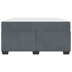 vidaXL Cadre de lit avec matelas Gris foncé 160 x 200 cm Velours