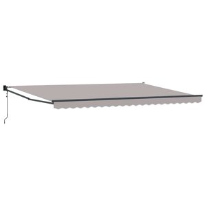 vidaXL Auvent Gris clair 500 x 300 x 165 cm Polyester et métal