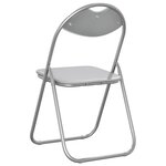 vidaXL Chaise pliante 8 Pièces Blanc et Gris 48 x 43 5 x 81 cm