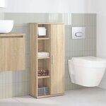 vidaXL Meuble de salle de bain avec porte-rouleau chêne sonoma