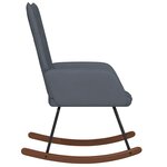 vidaXL Chaise à bascule Gris foncé Velours