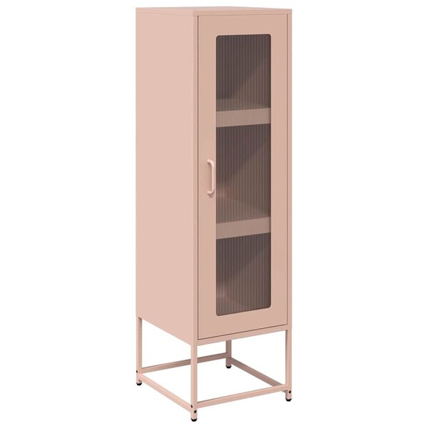 vidaXL Buffet haut rose 36x39x123 cm acier laminé à froid