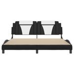 vidaXL Cadre de lit sans matelas noir et blanc 180x200 cm similicuir