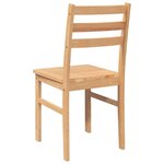 vidaXL Chaises à manger 2 Pièces bois massif caoutchouc