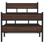 vidaXL Cadre de lit sans matelas avec tête de lit pied de lit 75x190cm