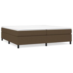 vidaXL Cadre de lit à ressorts marron foncé 200x200 cm tissu