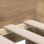 vidaXL Lit d'appoint Chêne artisanal 100 x 200 cm Bois d'ingénierie