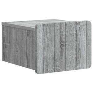 vidaXL Cabinet de chevet mural Sonoma gris 33 x 34 5 x 24 cm