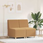 vidaXL Unité de Sofa Modulaire Sans Accoudoirs 2 Pièces Beige
