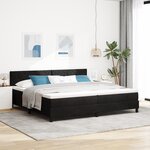 vidaXL Lit Box Spring avec Matelas Noir 200x200 cm Velours