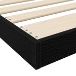 vidaXL Cadre de lit surélevé Chêne noir 76 5 x 200 cm