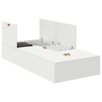 vidaXL Cadre de lit avec rangement Blanc 90 x 200 cm Bois d'ingénierie