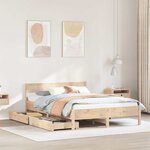 vidaXL Cadre de lit sans matelas 140x190 cm bois de pin massif
