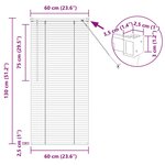 vidaXL Store de Fenêtre Gris foncé 60 x 130 cm Aluminium