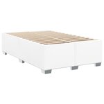 vidaXL Sommier à lattes de lit avec matelas Blanc 120x200cm Similicuir