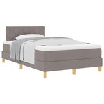 vidaXL Lit à ressorts avec coussin Taupe 120 x 200 cm tissu