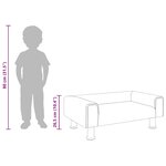 vidaXL Canapé pour enfants gris clair 70x45x26 5 cm velours