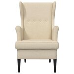 vidaXL Fauteuil Crème Tissu