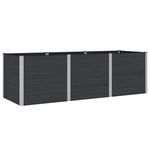vidaXL Jardinière surélevée Noir 300 x 100 x 91 cm WPC et Aluminium