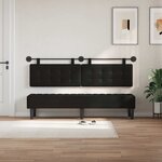 vidaXL Tête de lit suspendue Noir Simili cuir