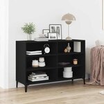 vidaXL Buffet Noir 103.5 x 35 x 70 cm Bois d'ingénierie