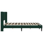 vidaXL Cadre de lit avec tête de lit Vert foncé 160 x 200 cm Velours