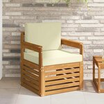 vidaXL Canapé d’extérieur Bois d'acacia massif et polyester Naturel