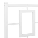 vidaXL Cadre de lit métal avec tête de lit blanc 150x200 cm