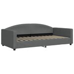 vidaXL Lit de jour avec lit gigogne gris foncé 100x200 cm tissu