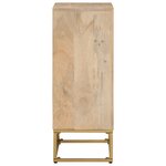 vidaXL Buffet noir 55x30x76 cm bois massif de manguier et fer