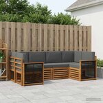 vidaXL Ensemble de canapé d'angle 5 Pièces Naturel et Anthracite