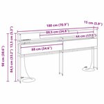 vidaXL Tête de lit de rangement Chêne marron 180 cm Bois d'ingénierie