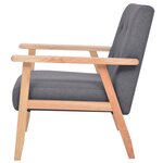 vidaXL Ensemble de canapés 3 Pièces Tissu Gris foncé