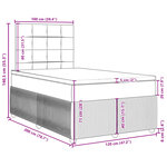 vidaXL Sommier à lattes de lit avec matelas Marron foncé 120x200 cm