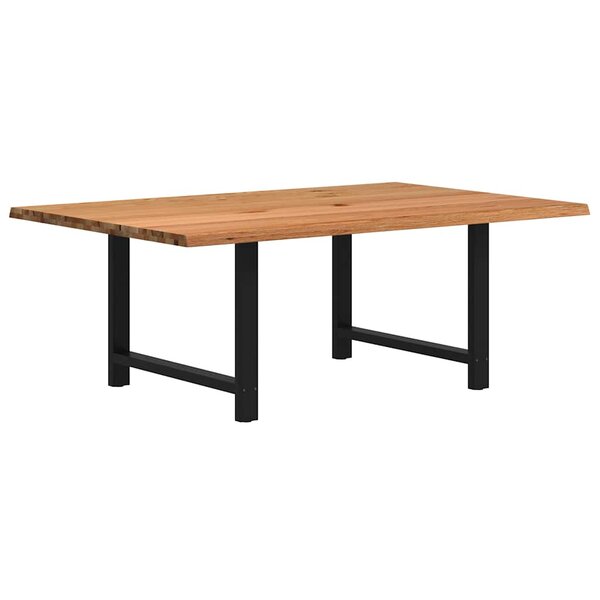 vidaXL Table à manger marron clair bois de chêne massif rectangulaire
