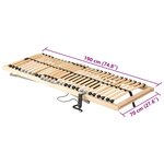 vidaXL Lit à lattes Marron 70 x 190 cm Bois de hêtre massif