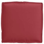 vidaXL Coussin pour assise de palette 6 Pièces Bordeaux 40 x 40 x 8 cm