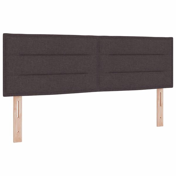 vidaXL Tête de lit LED Montage mural Marron foncé 160 cm tissu