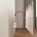 vidaXL Tête de lit murale Blanc 185x3x80 cm Bois massif de pin