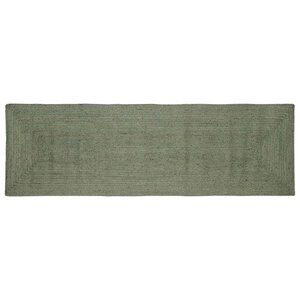 vidaXL Tapis de surface Rectangulaire Vert olive 80 x 200 cm Jute