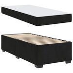 vidaXL Cadre de lit avec matelas Noir 80 x 200 cm tissu